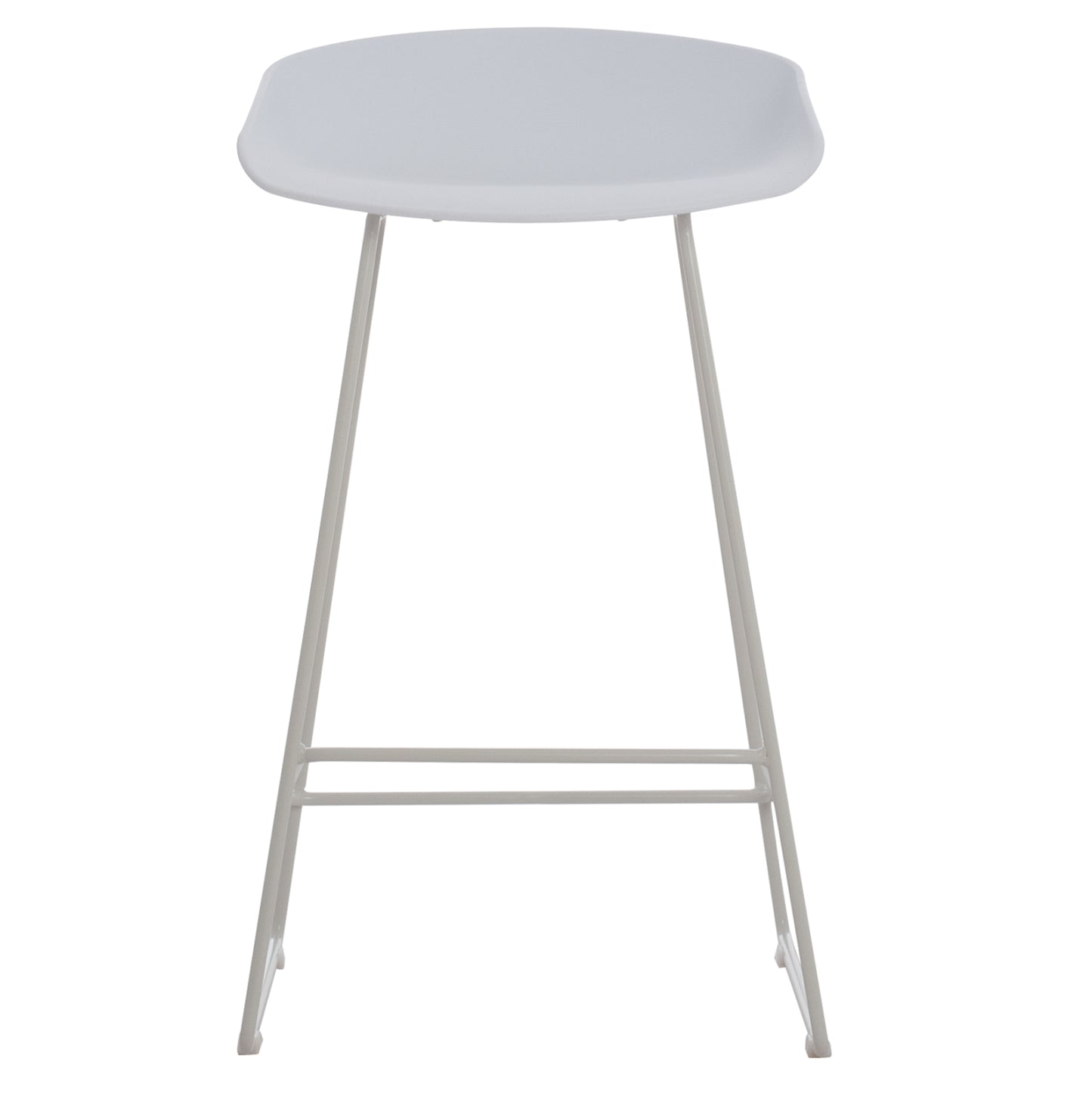 Bar Stool Hm9299.01, White, Medium Height, 44x44x74