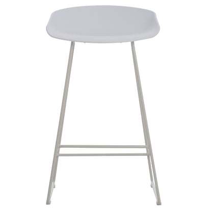 Bar Stool Hm9299.01, White, Medium Height, 44x44x74
