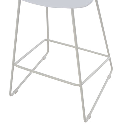 Bar Stool Hm9299.01, White, Medium Height, 44x44x74