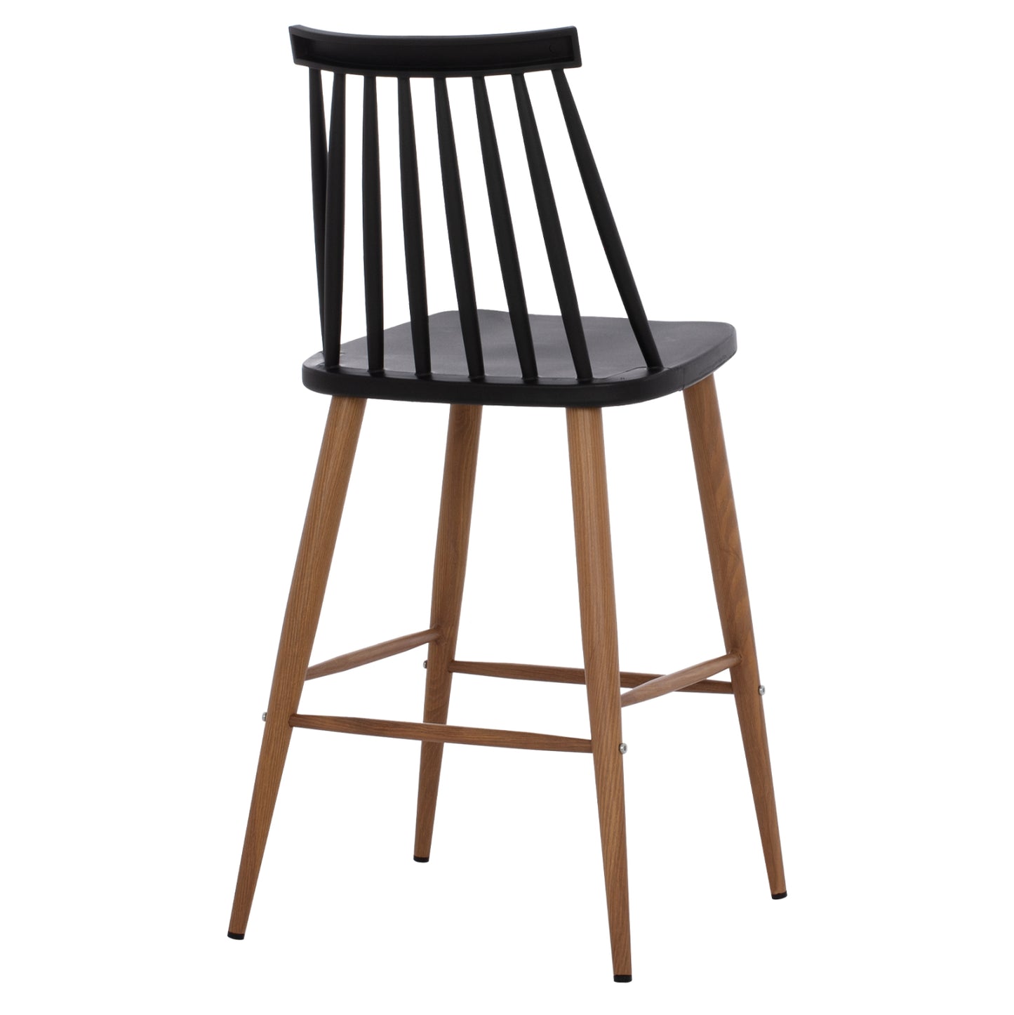 Bar Stool Hm9300.02 Black Natural 43x45x97Η