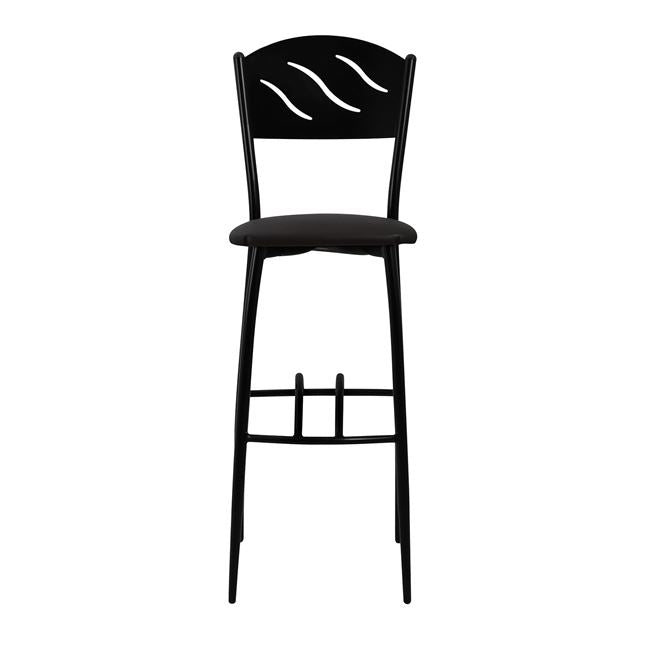 Bar Stool Black Metallic Brown Pu 40x44x114 εκ
