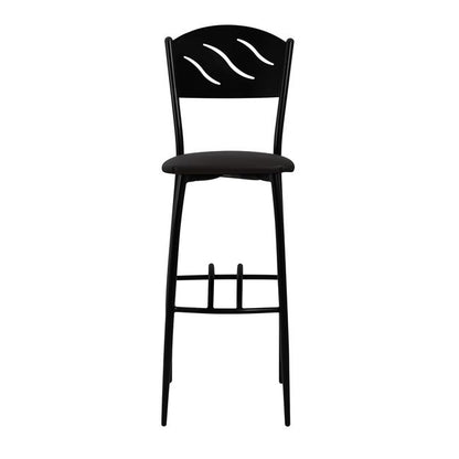 Bar Stool Black Metallic Brown Pu 40x44x114 εκ