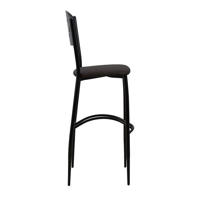 Bar Stool Black Metallic Brown Pu 40x44x114 εκ