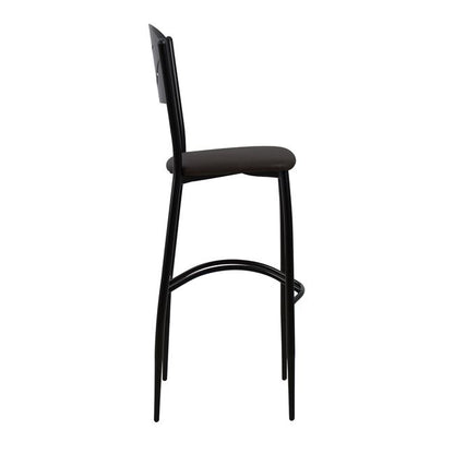 Bar Stool Black Metallic Brown Pu 40x44x114 εκ