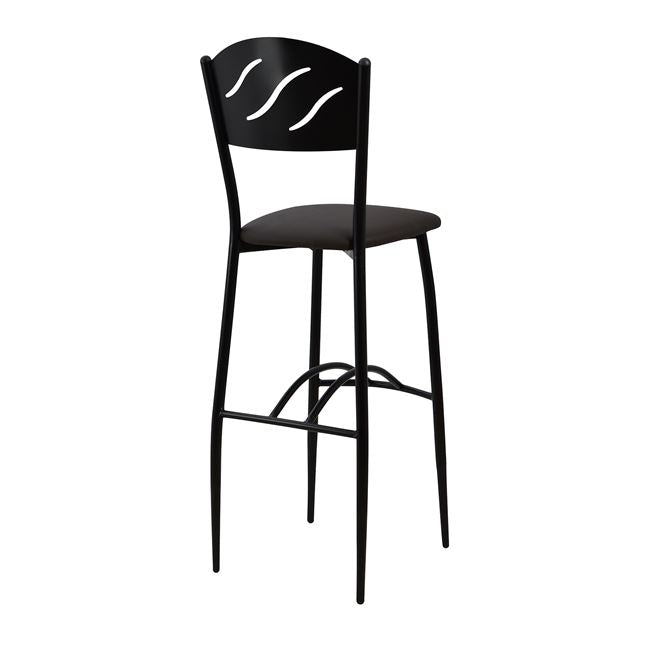 Bar Stool Black Metallic Brown Pu 40x44x114 εκ