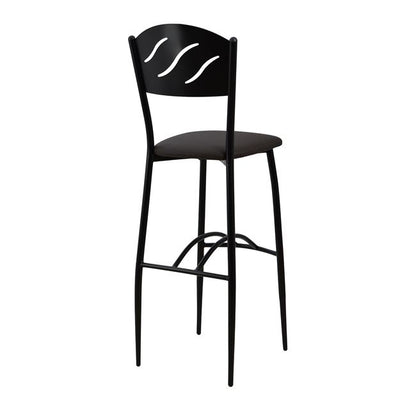 Bar Stool Black Metallic Brown Pu 40x44x114 εκ