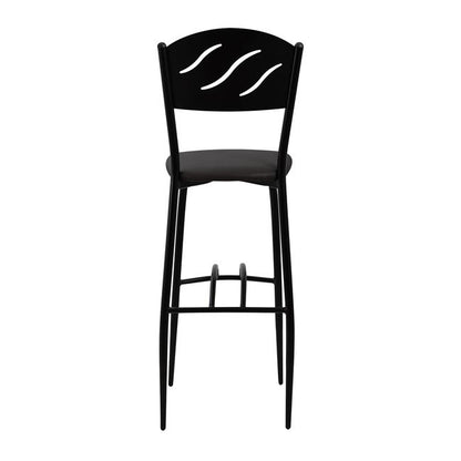 Bar Stool Black Metallic Brown Pu 40x44x114 εκ