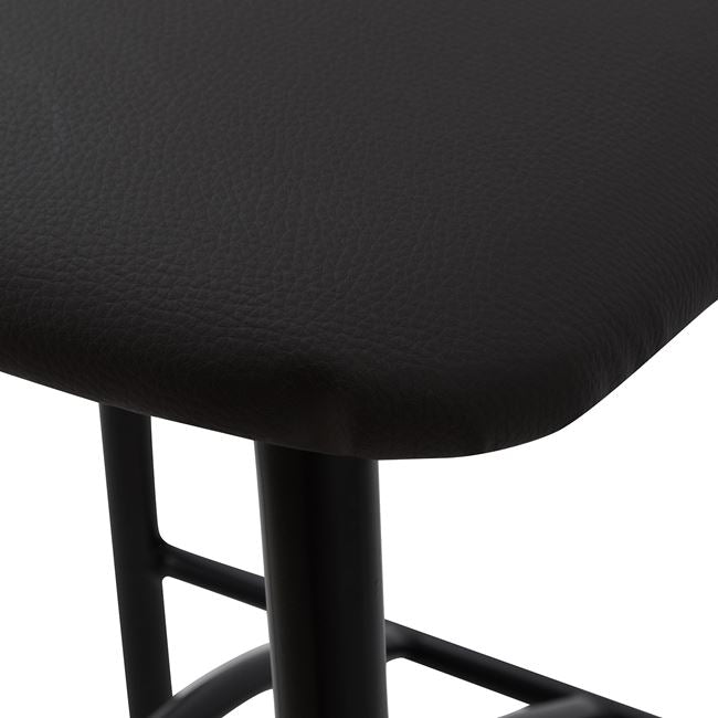 Bar Stool Black Metallic Brown Pu 40x44x114 εκ