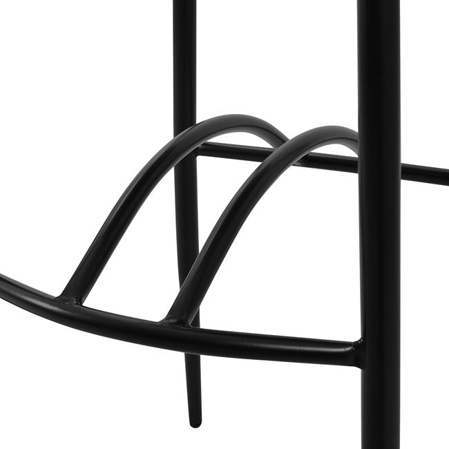 Bar Stool Black Metallic Brown Pu 40x44x114 εκ