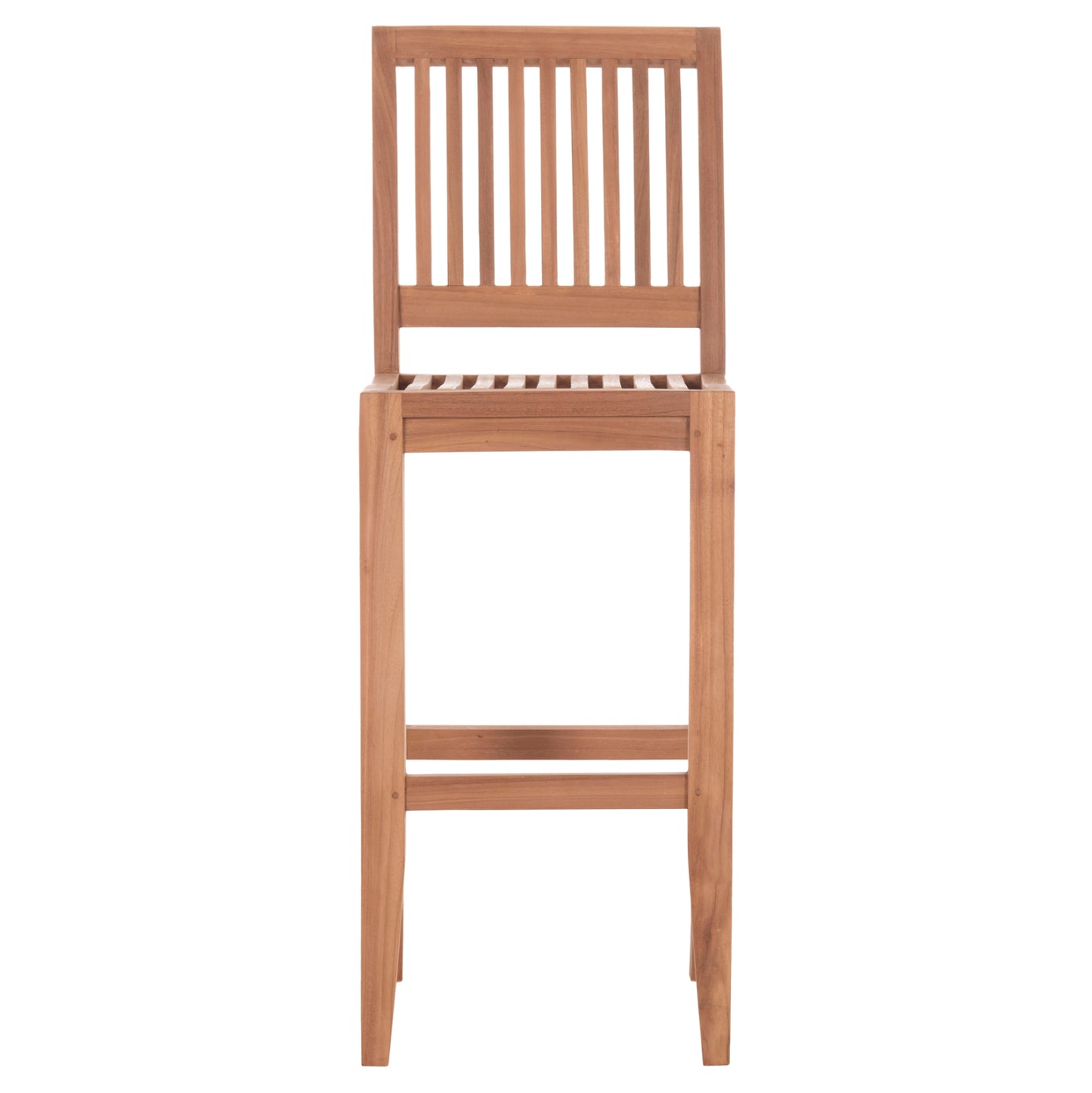 Bar Stool With Backrest Paiper Hm18110 Teak Wood In Natural Color 40x49.5x114hcm.