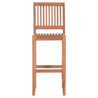Bar Stool With Backrest Paiper Hm18110 Teak Wood In Natural Color 40x49.5x114hcm.