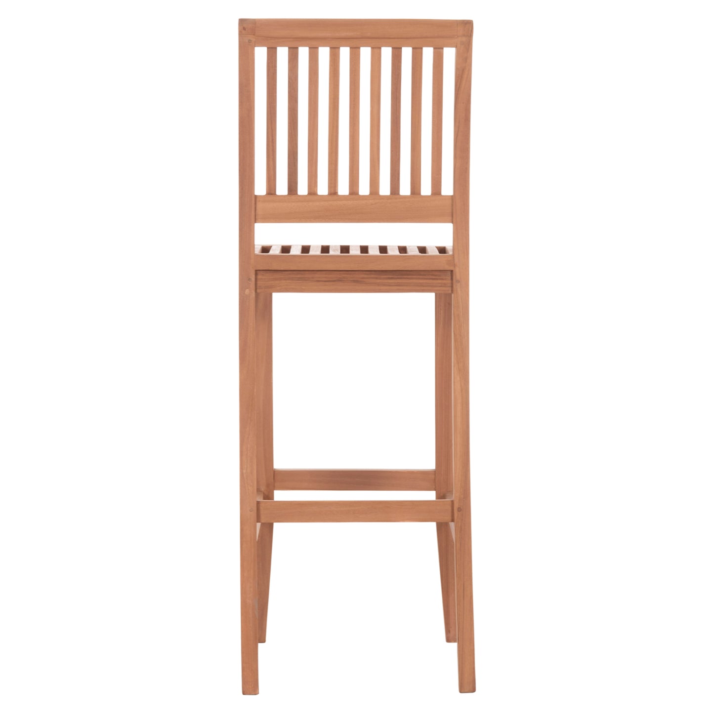 Bar Stool With Backrest Paiper Hm18110 Teak Wood In Natural Color 40x49.5x114hcm.