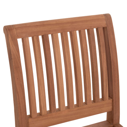 Bar Stool With Backrest Paiper Hm18110 Teak Wood In Natural Color 40x49.5x114hcm.