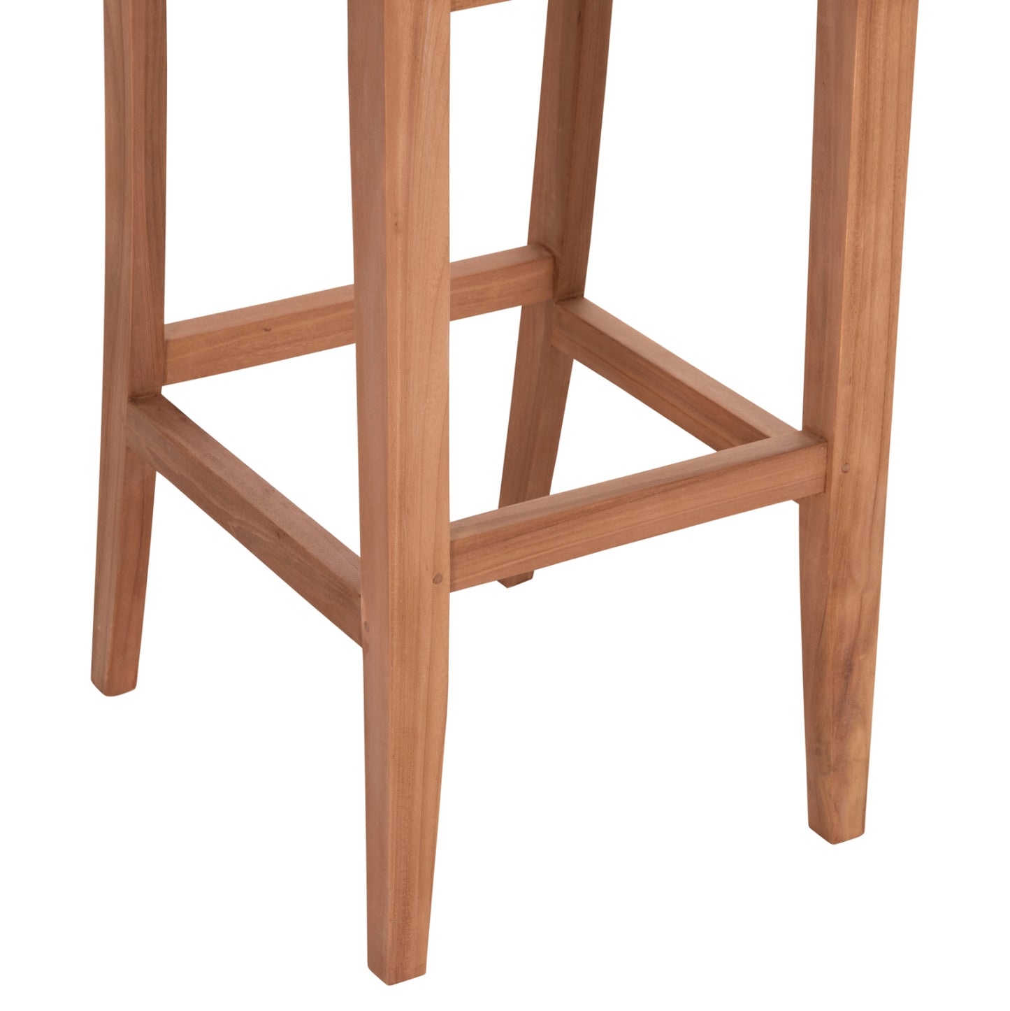 Bar Stool With Backrest Paiper Hm18110 Teak Wood In Natural Color 40x49.5x114hcm.