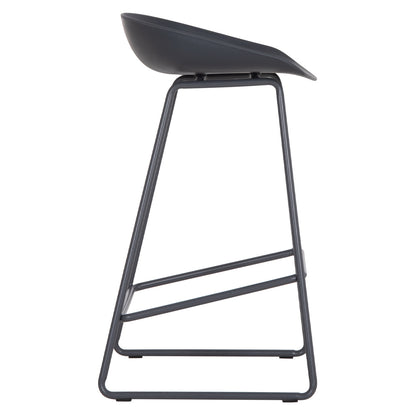 Bar Stool Med. Height Naila Hm9299.10 Metal & Polypropylene In Grey 44x44x74hcm.