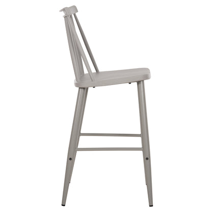 Bar Stool Medium Height Vanessa Hm9300.20 Polypropylene & Metal-grey 45,5x46x97hcm.