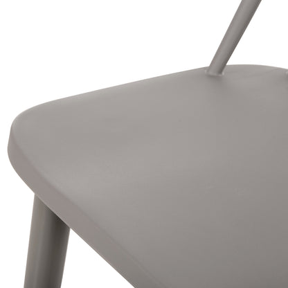 Bar Stool Medium Height Vanessa Hm9300.20 Polypropylene & Metal-grey 45,5x46x97hcm.