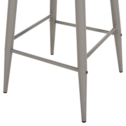 Bar Stool Medium Height Vanessa Hm9300.20 Polypropylene & Metal-grey 45,5x46x97hcm.