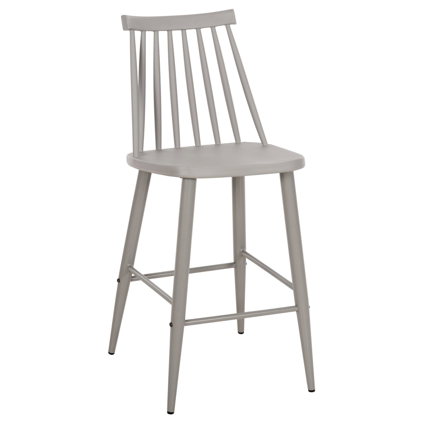Bar Stool Medium Height Vanessa Hm9300.20 Polypropylene & Metal-grey 45,5x46x97hcm.
