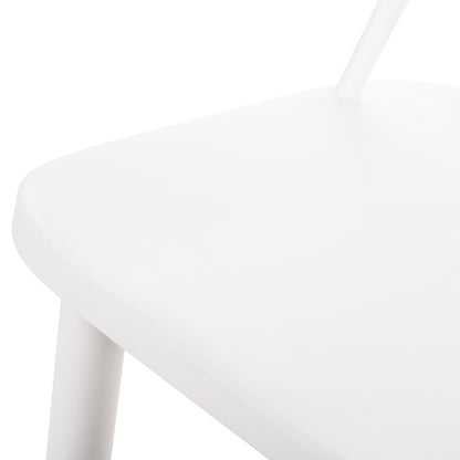 Bar Stool Medium Height Vanessa Hm9300.11 Polypropylene & Metal-white 45,5x46x97hcm.