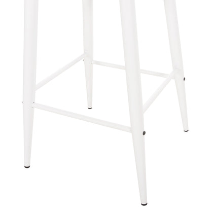 Bar Stool Medium Height Vanessa Hm9300.11 Polypropylene & Metal-white 45,5x46x97hcm.