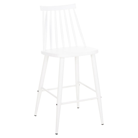 Bar Stool Medium Height Vanessa Hm9300.11 Polypropylene & Metal-white 45,5x46x97hcm.