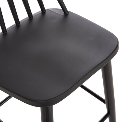 Bar Stool Medium Height Vanessa Hm9300.12 Polypropylene & Metal-black 45,5x46x97hcm.