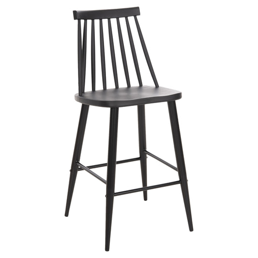 Bar Stool Medium Height Vanessa Hm9300.12 Polypropylene & Metal-black 45,5x46x97hcm.