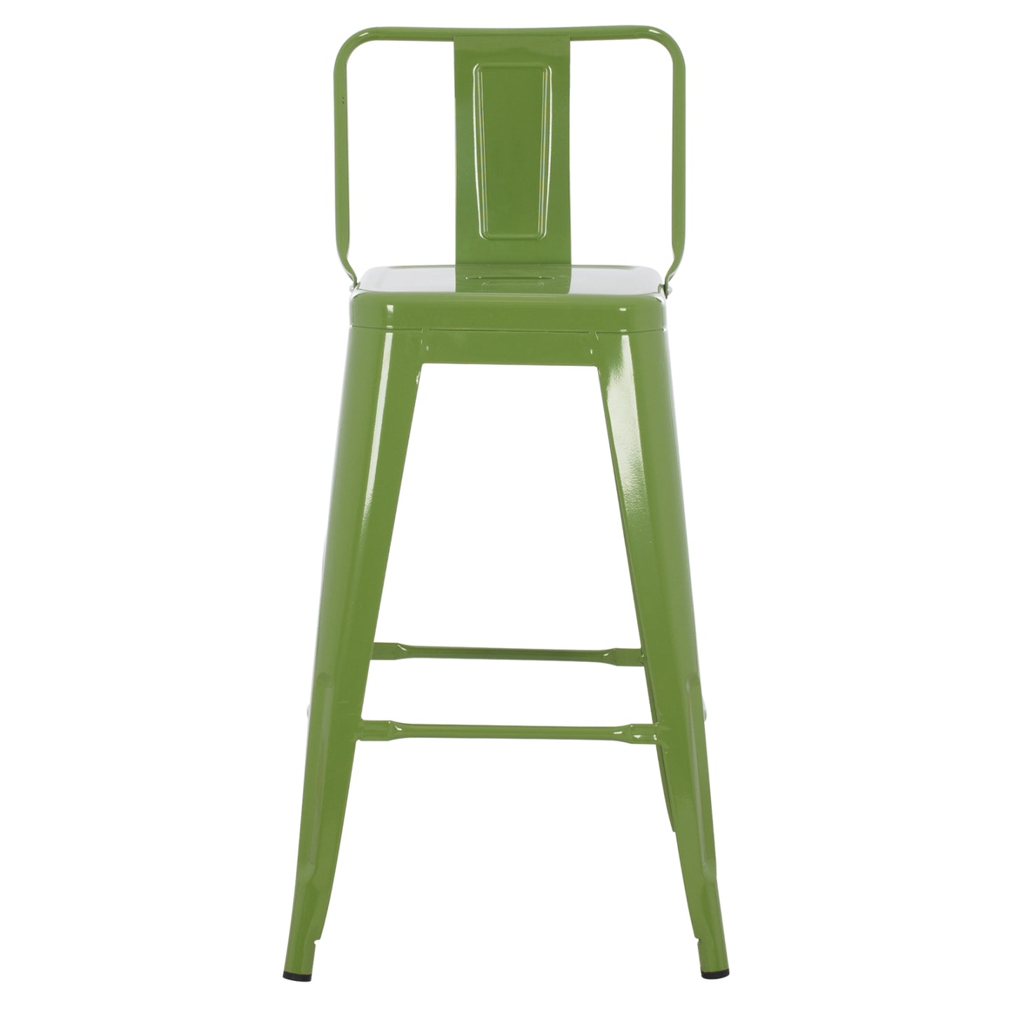 Bar Stool Medium Height Melita-pro Hm8574.53 Metal In Light Olive Green 43x43x88hcm.