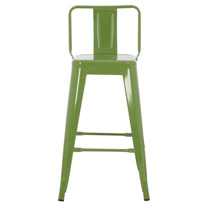 Bar Stool Medium Height Melita-pro Hm8574.53 Metal In Light Olive Green 43x43x88hcm.