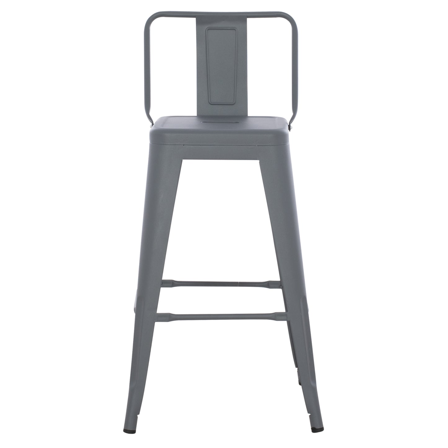 Bar Stool Medium Height Melita-pro Hm8574.50 Metal In Grey 43x43x88hcm.