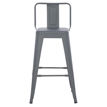 Bar Stool Medium Height Melita-pro Hm8574.50 Metal In Grey 43x43x88hcm.