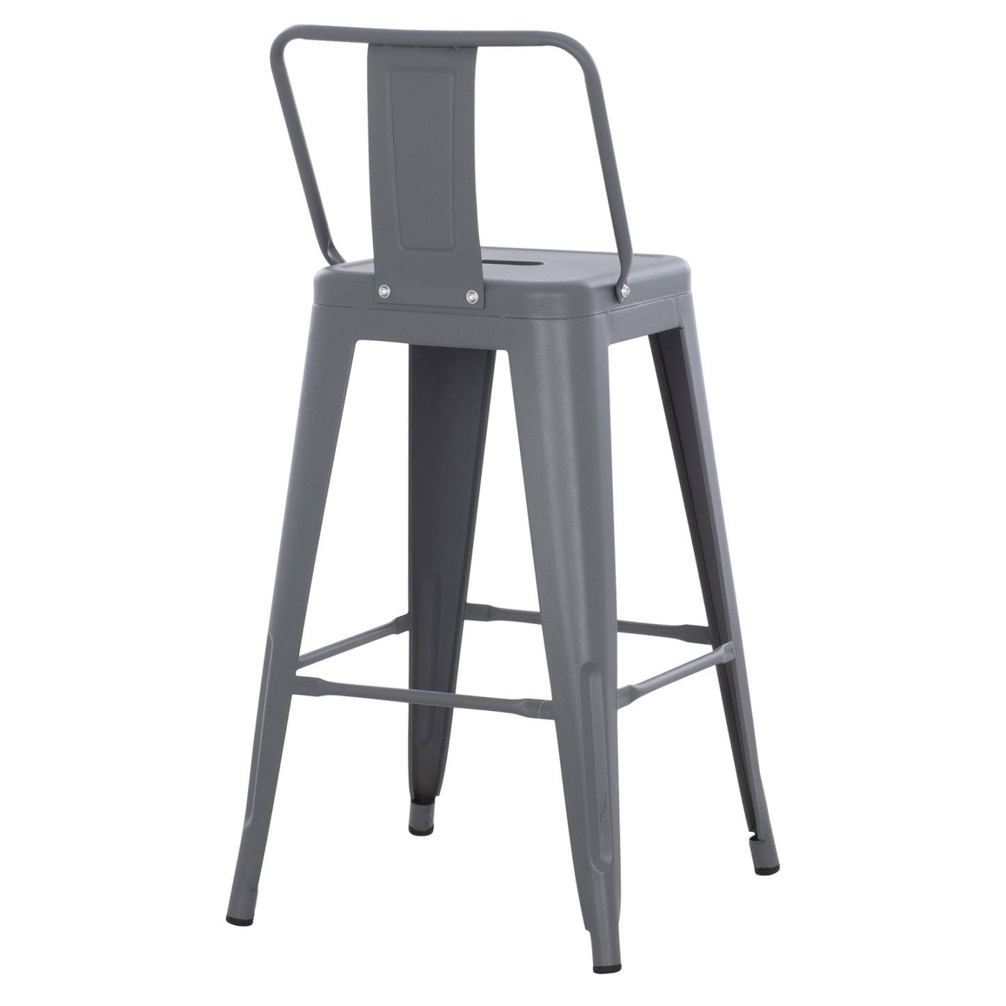Bar Stool Medium Height Melita-pro Hm8574.50 Metal In Grey 43x43x88hcm.