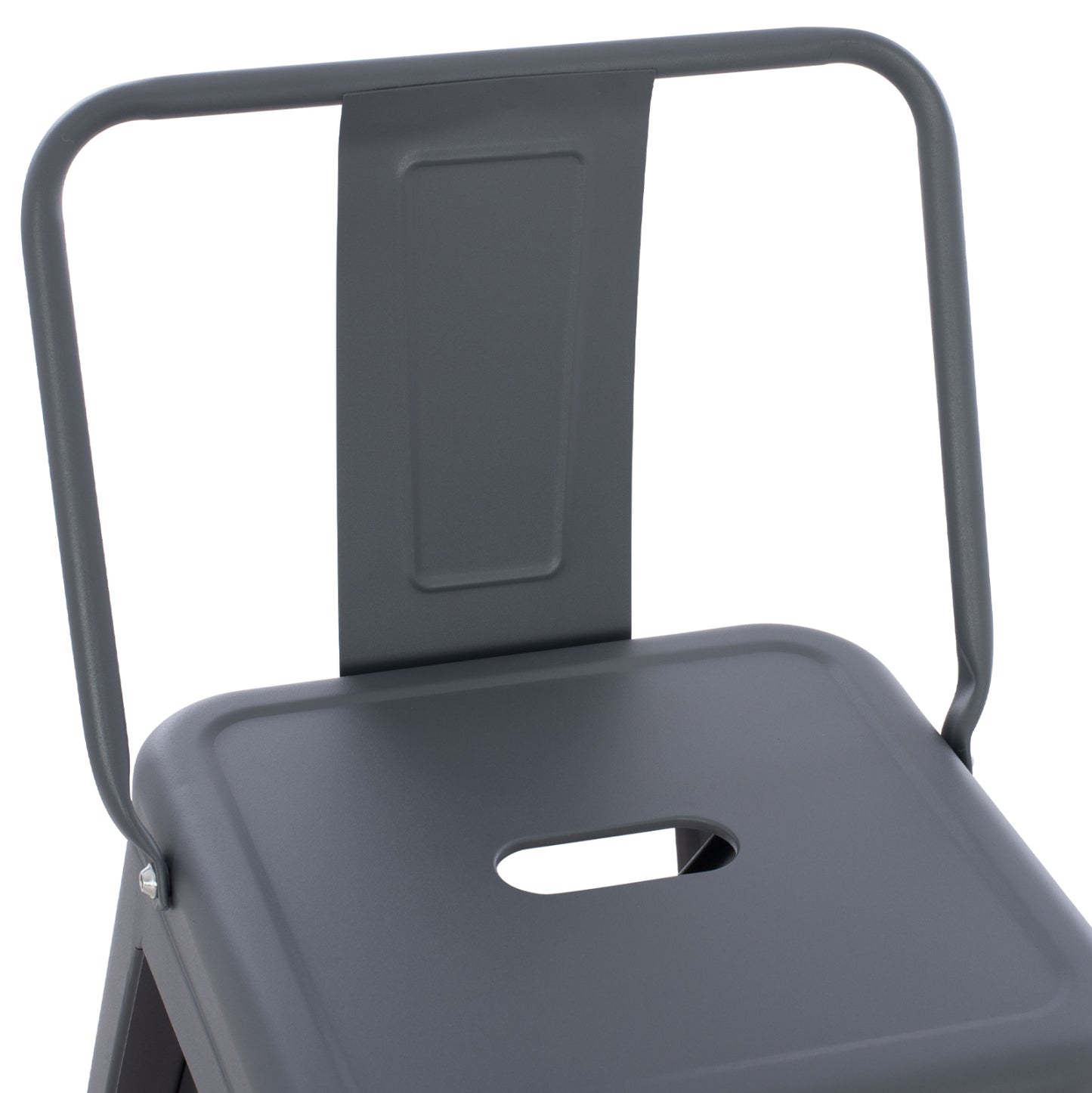 Bar Stool Medium Height Melita-pro Hm8574.50 Metal In Grey 43x43x88hcm.