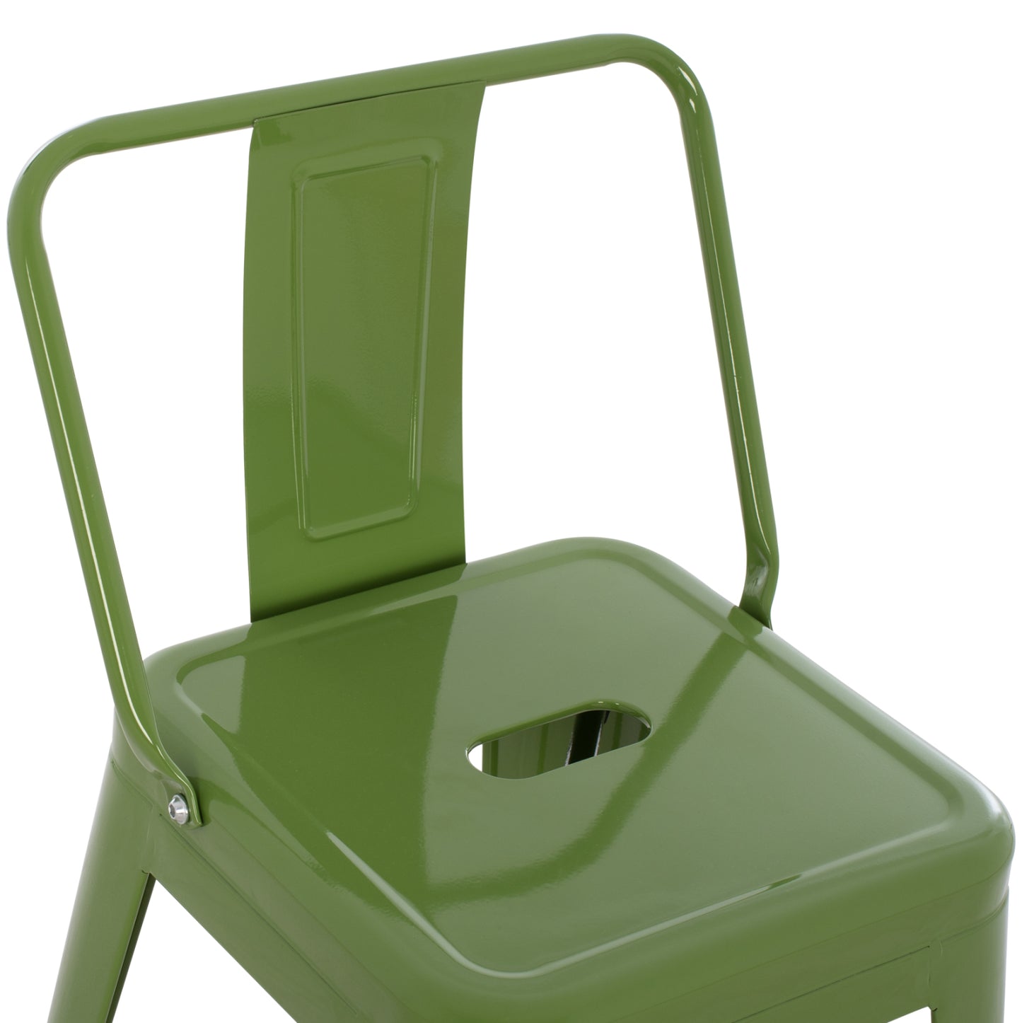 Bar Stool Medium Height Melita-pro Hm8574.53 Metal In Light Olive Green 43x43x88hcm.