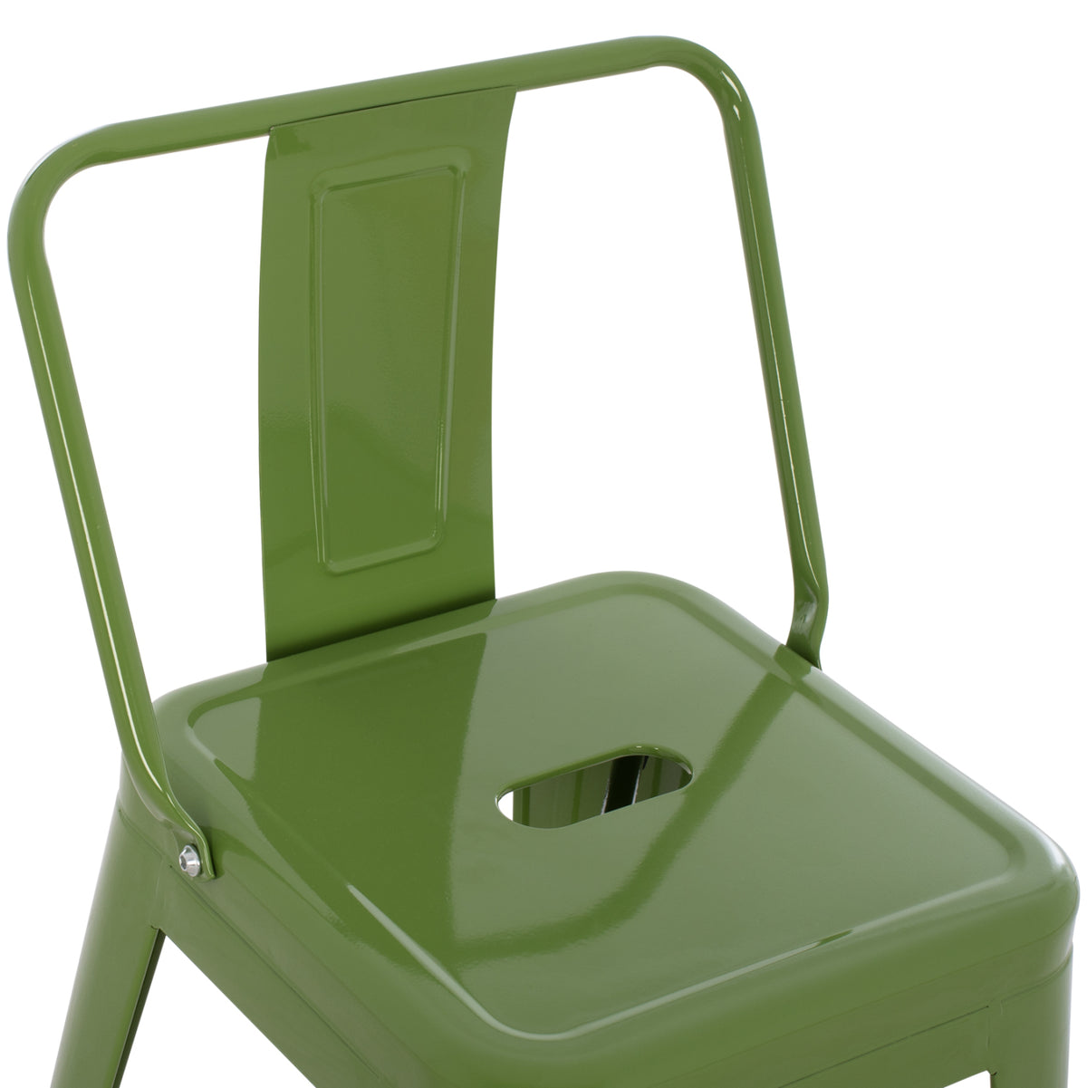 Bar Stool Medium Height Melita-pro Hm8574.53 Metal In Light Olive Green 43x43x88hcm.