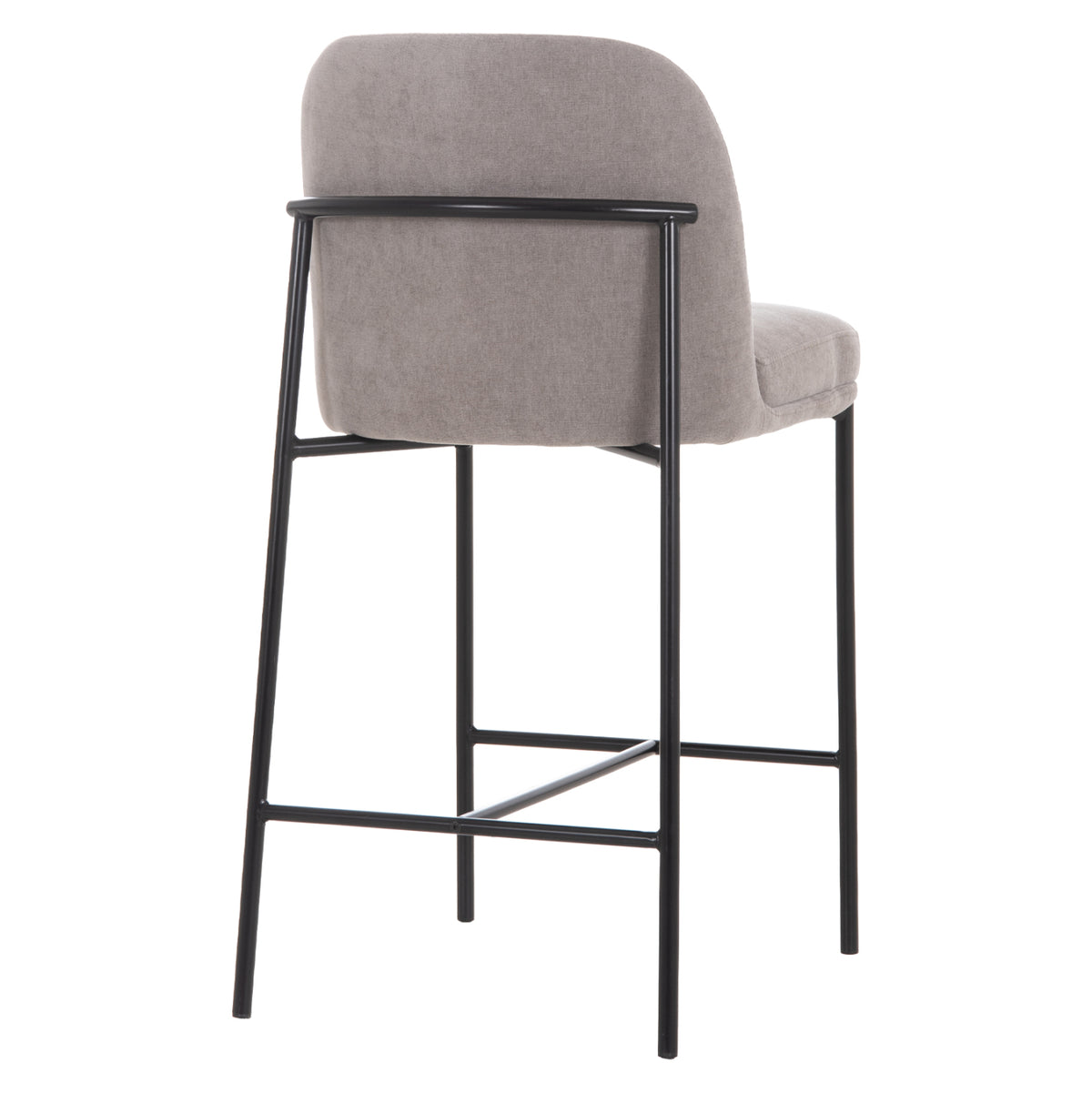 Bar Stool Med.height Manido Hm18427.01 Grey Fabric--black Metal Frame 45x55x92hcm.