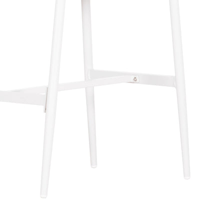 Bar Stool Medium Height Nojo Hm5920.01 White Aluminum--beige Synthetic Rattan 40x55.5x99hcm.