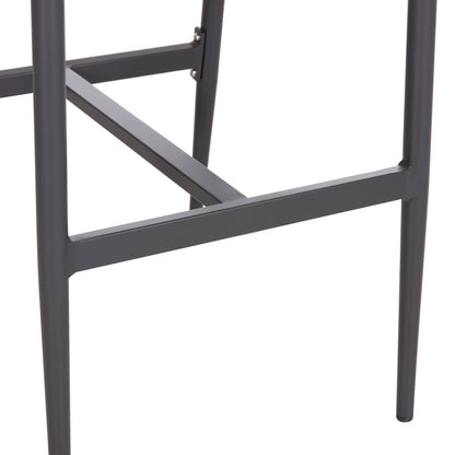 Bar Stool Medium Height Nojo Hm5920.02 Anthracite Aluminum--beige Synthetic Rattan 40x55.5x99hcm.