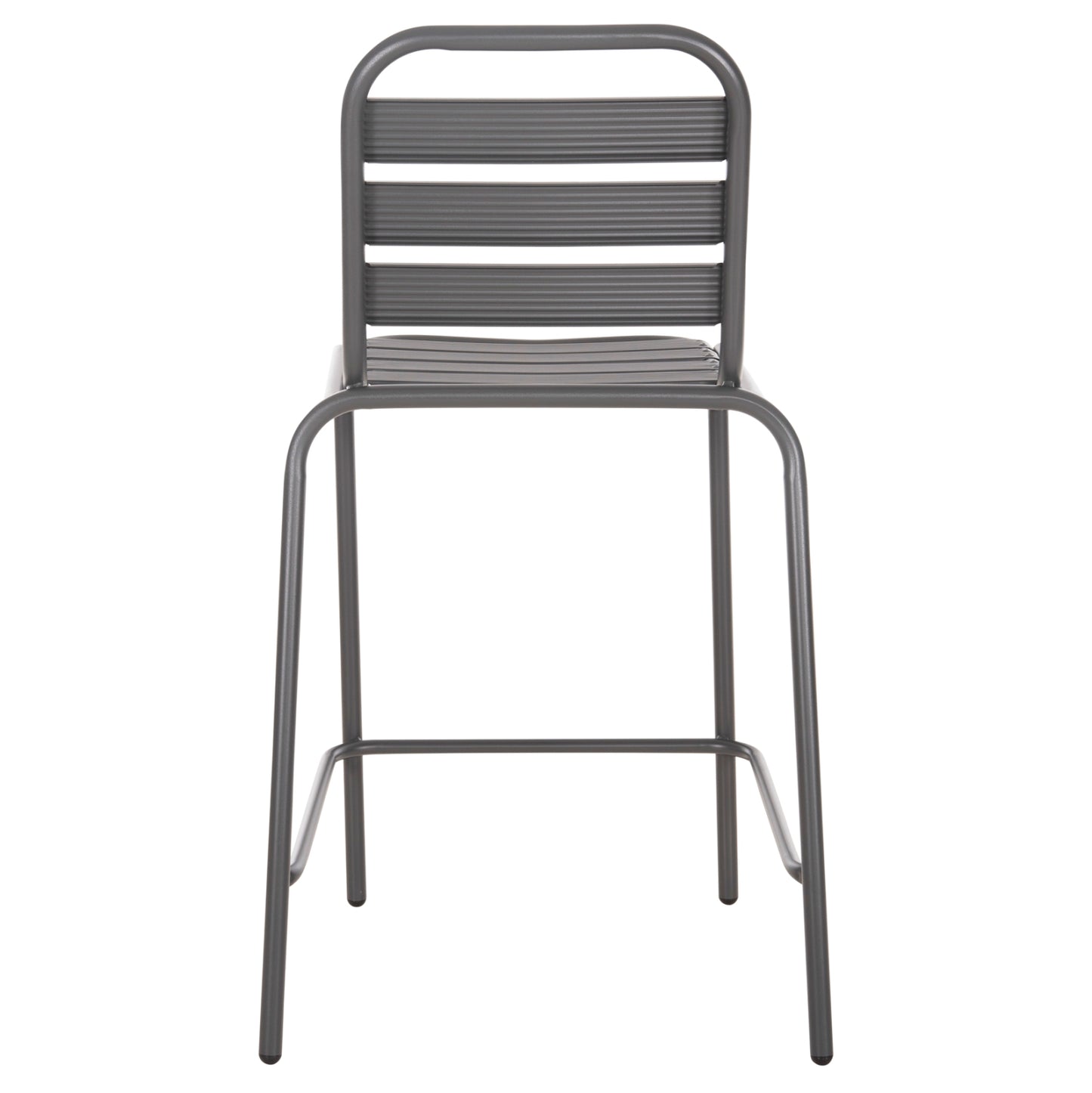 Bar Stool Medium Height Laura Hm6065.01 Metal Frame And Aluminum In Grey 58.5x58x104h Cm.