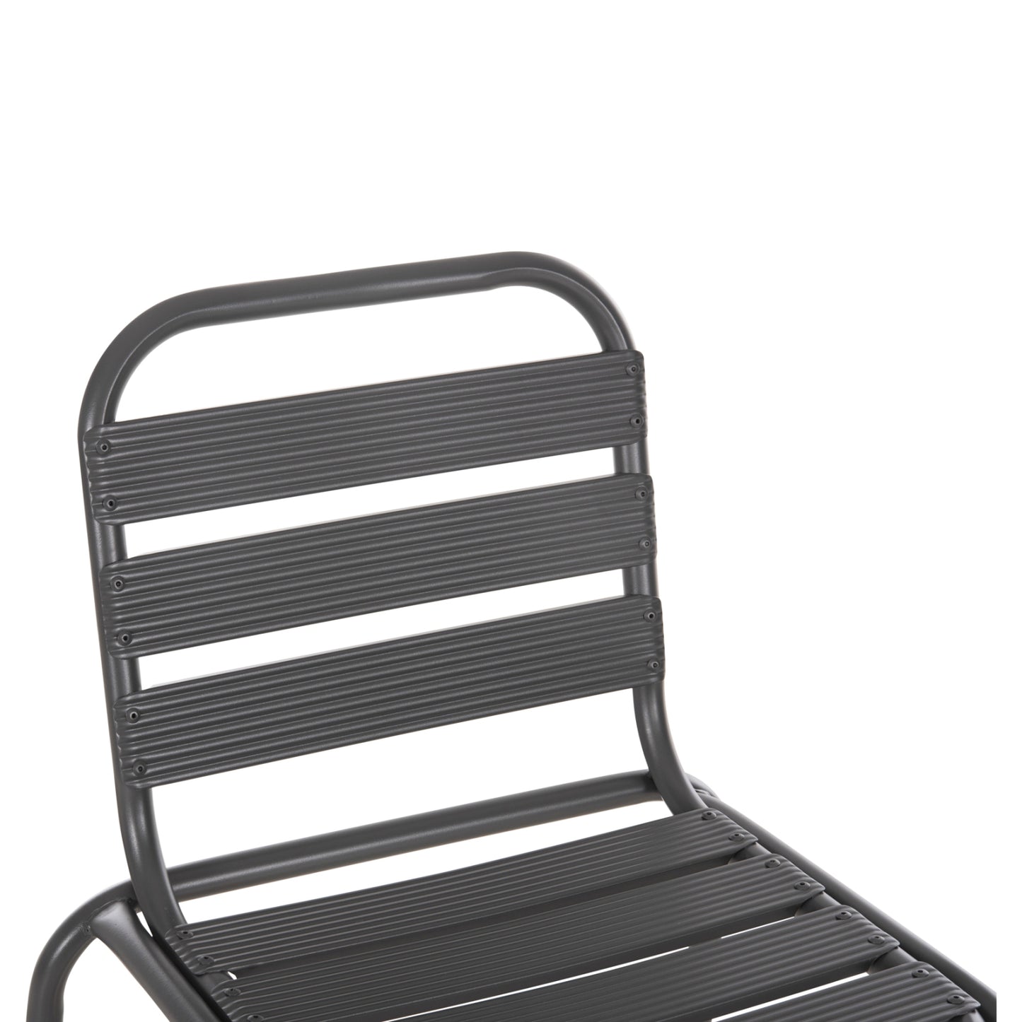 Bar Stool Medium Height Laura Hm6065.01 Metal Frame And Aluminum In Grey 58.5x58x104h Cm.