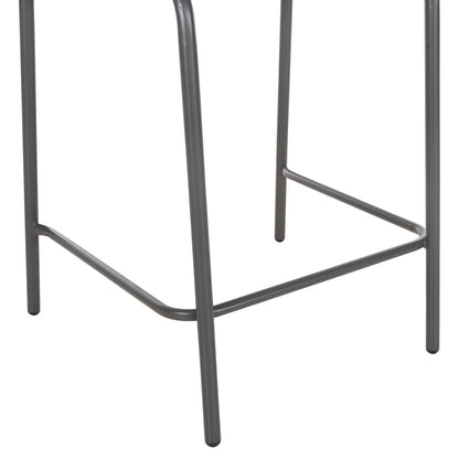 Bar Stool Medium Height Laura Hm6065.01 Metal Frame And Aluminum In Grey 58.5x58x104h Cm.
