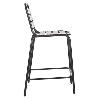 Bar Stool Medium Height Laura Hm6065.03 Metal Frame And Aluminum In Black 58.5x58x104h Cm.