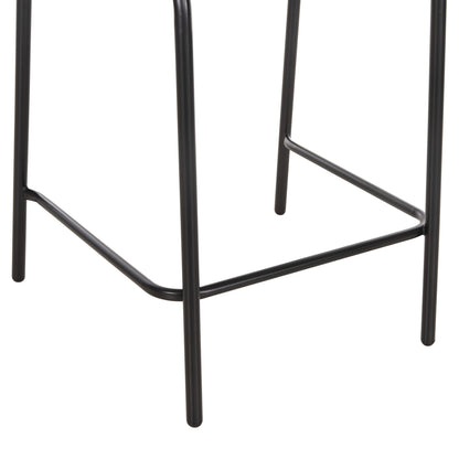 Bar Stool Medium Height Laura Hm6065.03 Metal Frame And Aluminum In Black 58.5x58x104h Cm.