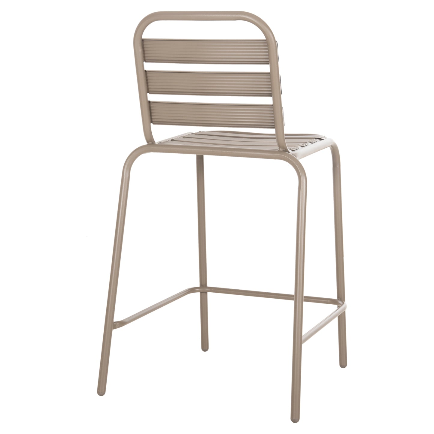 Bar Stool Medium Height Laura Hm6065.04 Metal Frame And Aluminum In Champagne Color 58.5x58x104h