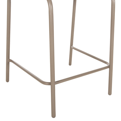 Bar Stool Medium Height Laura Hm6065.04 Metal Frame And Aluminum In Champagne Color 58.5x58x104h