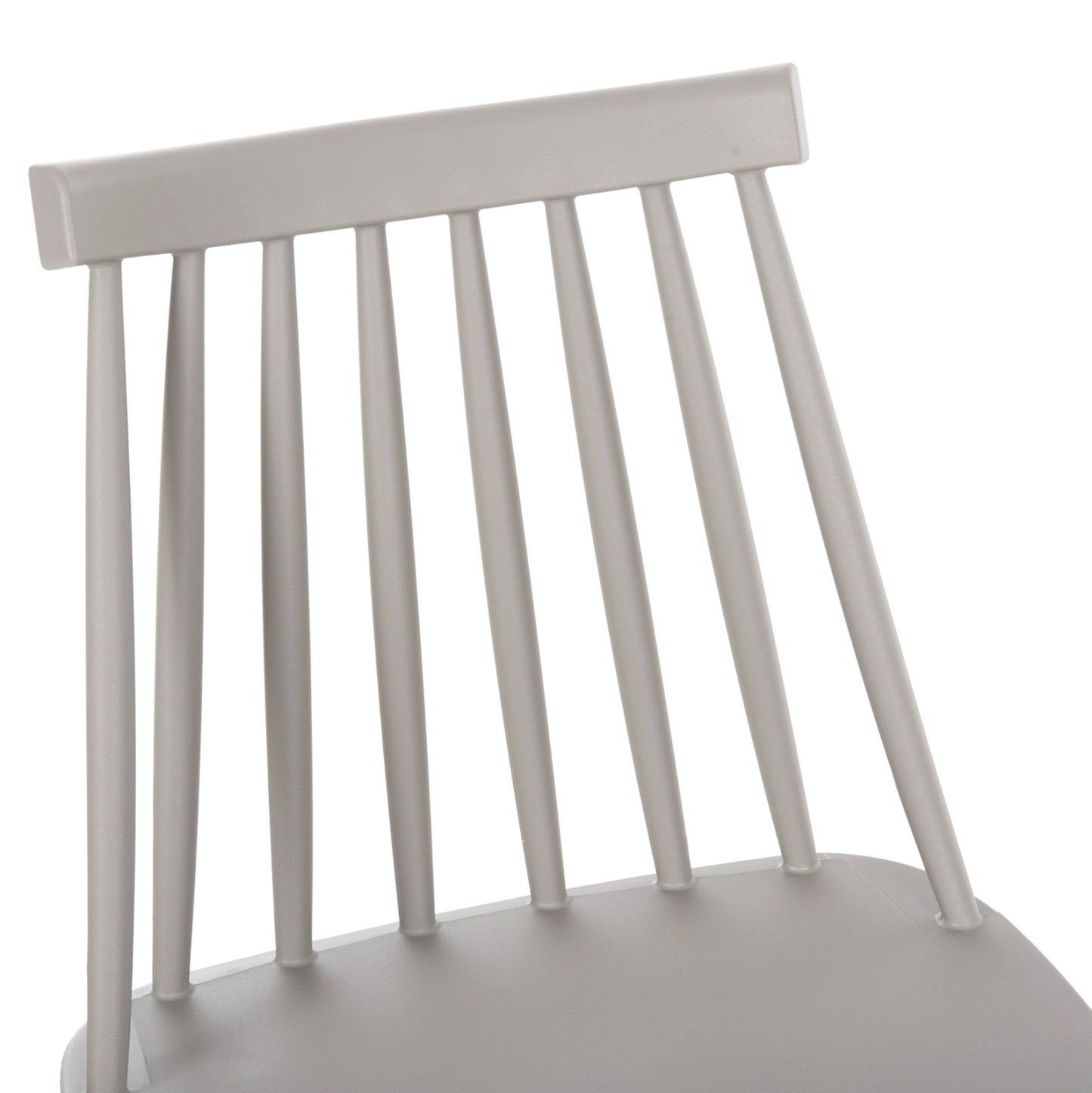 Bar Stool Medium Height Vanessa Hm9300.10 Grey Polypropylene & Metal In Natural Wood 45x48x96hcm.