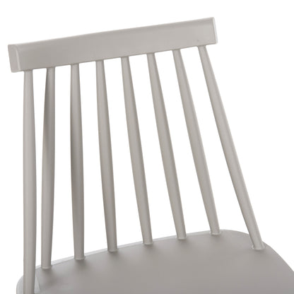 Bar Stool Medium Height Vanessa Hm9300.10 Grey Polypropylene & Metal In Natural Wood 45x48x96hcm.