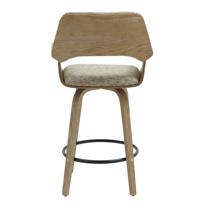 Bar Stool Med.height Clipp Hm9987.01 Whitewash Plywood-beige Fabric 57,5x53x98hcm.