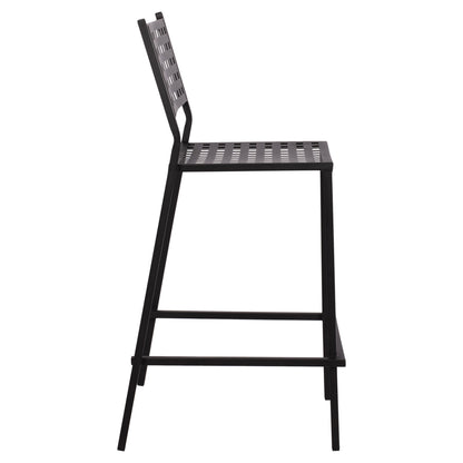 Stool Bar Olympias Metallic Hm5528.01 Black Color 47x58x111cm